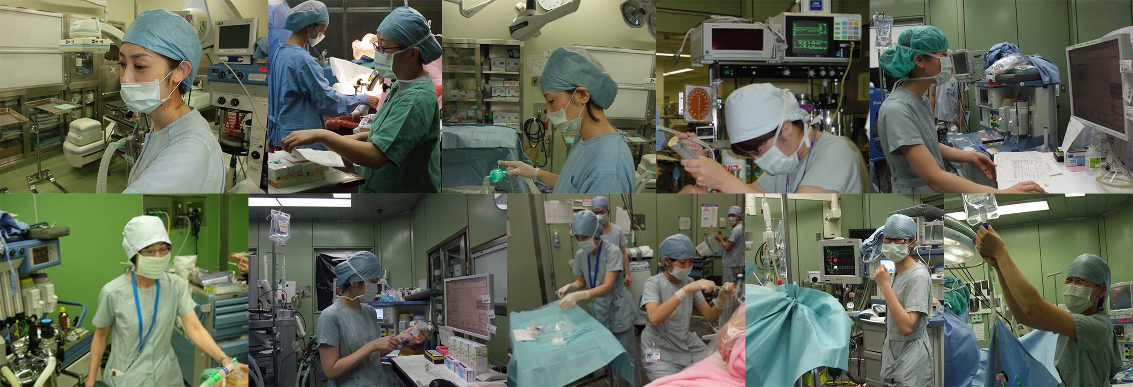 手術室で働く女性麻酔科医たち